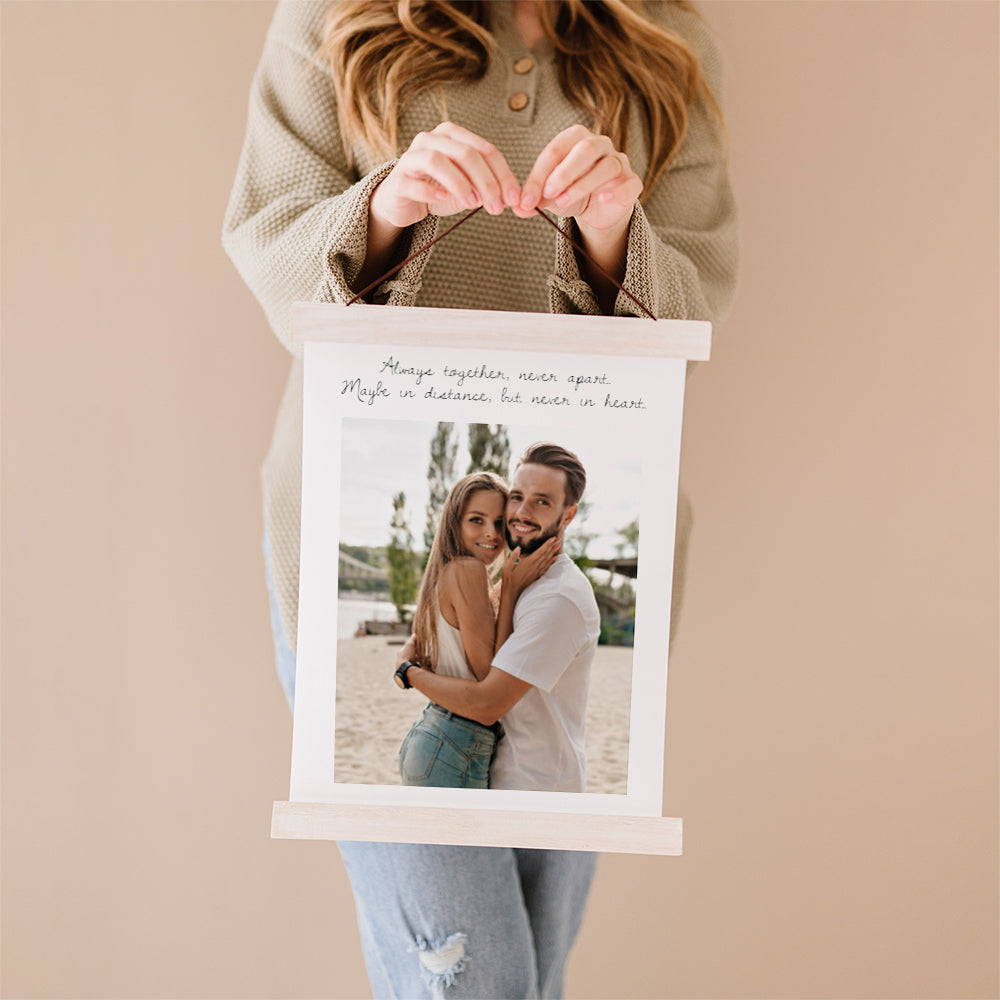 Always Together, Never Apart Photo Canvas - Long Distance Relationship Gift