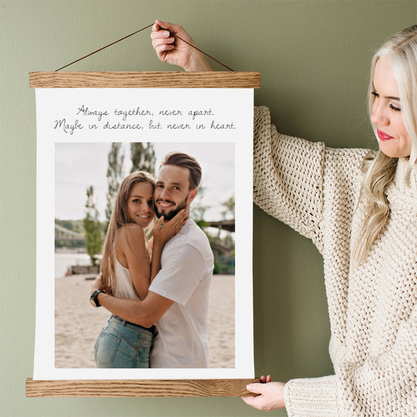 Always Together, Never Apart Photo Canvas - Long Distance Relationship Gift