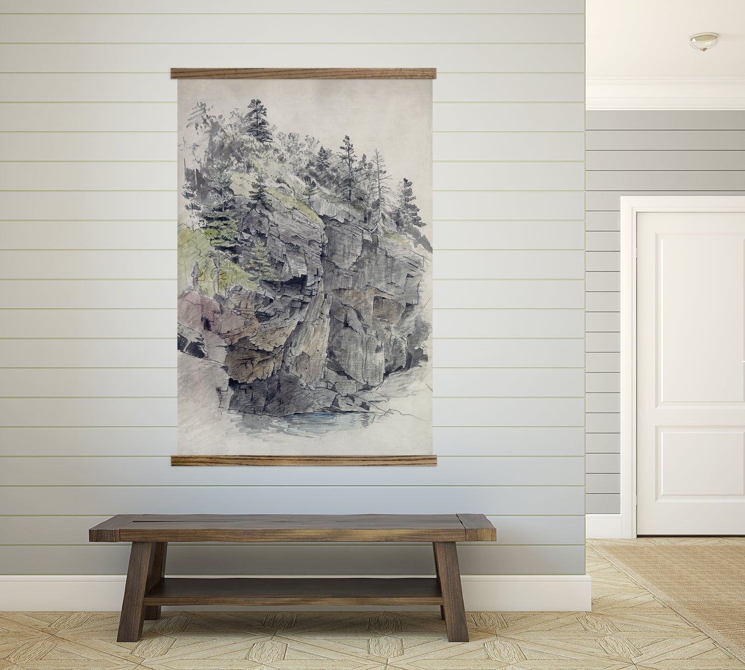 Huge Canvas Print-  Maine Cliffs Framed Canvas Wall Art