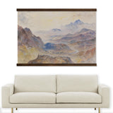 Huge Wall Art- Mist Rising Mountain Scene-  Landscape Painting Art