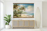 Modern Beach Painting - Huge Canvas Palm Tree Wall Art