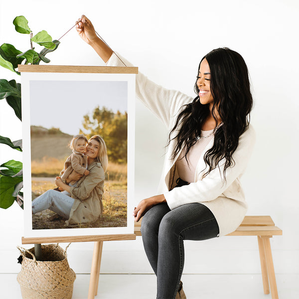 Mother's Day Photo Gift - Hanging Canvas with Wood Frames