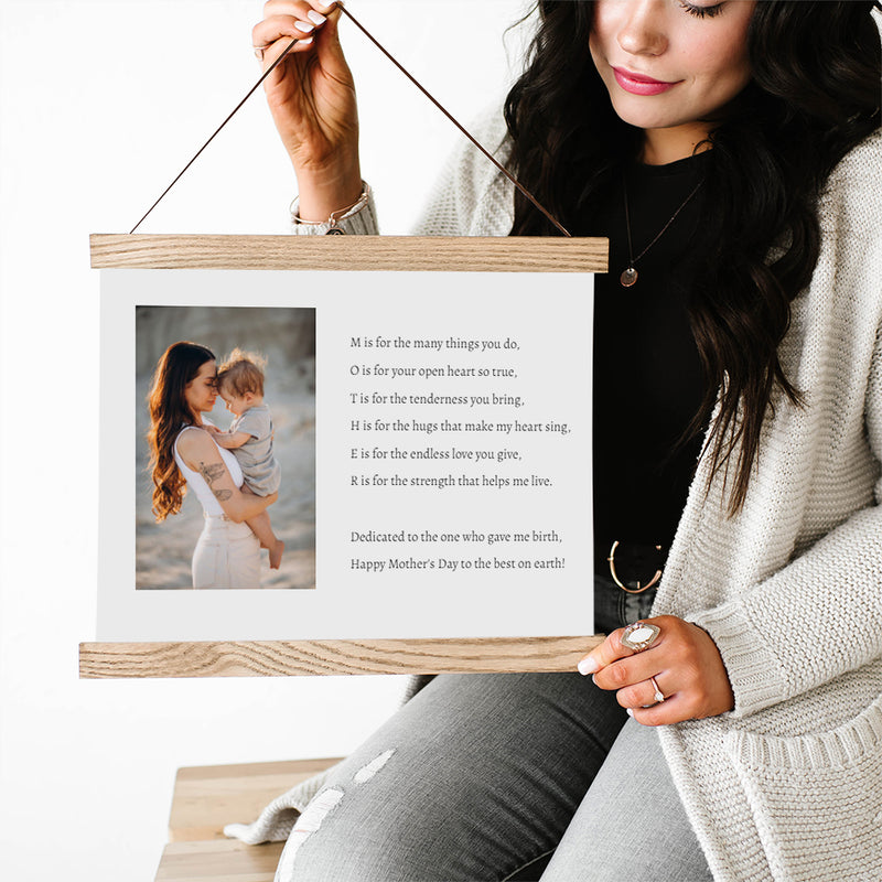 Mother's Day Acrostic Poem and Photo Canvas Gift