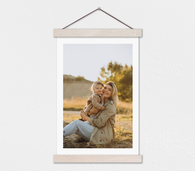 Mother's Day Photo Gift - Hanging Canvas with Wood Frames