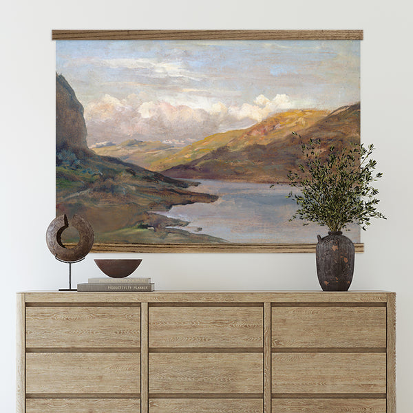 Living Room Large Canvas Art - Mountain Lake