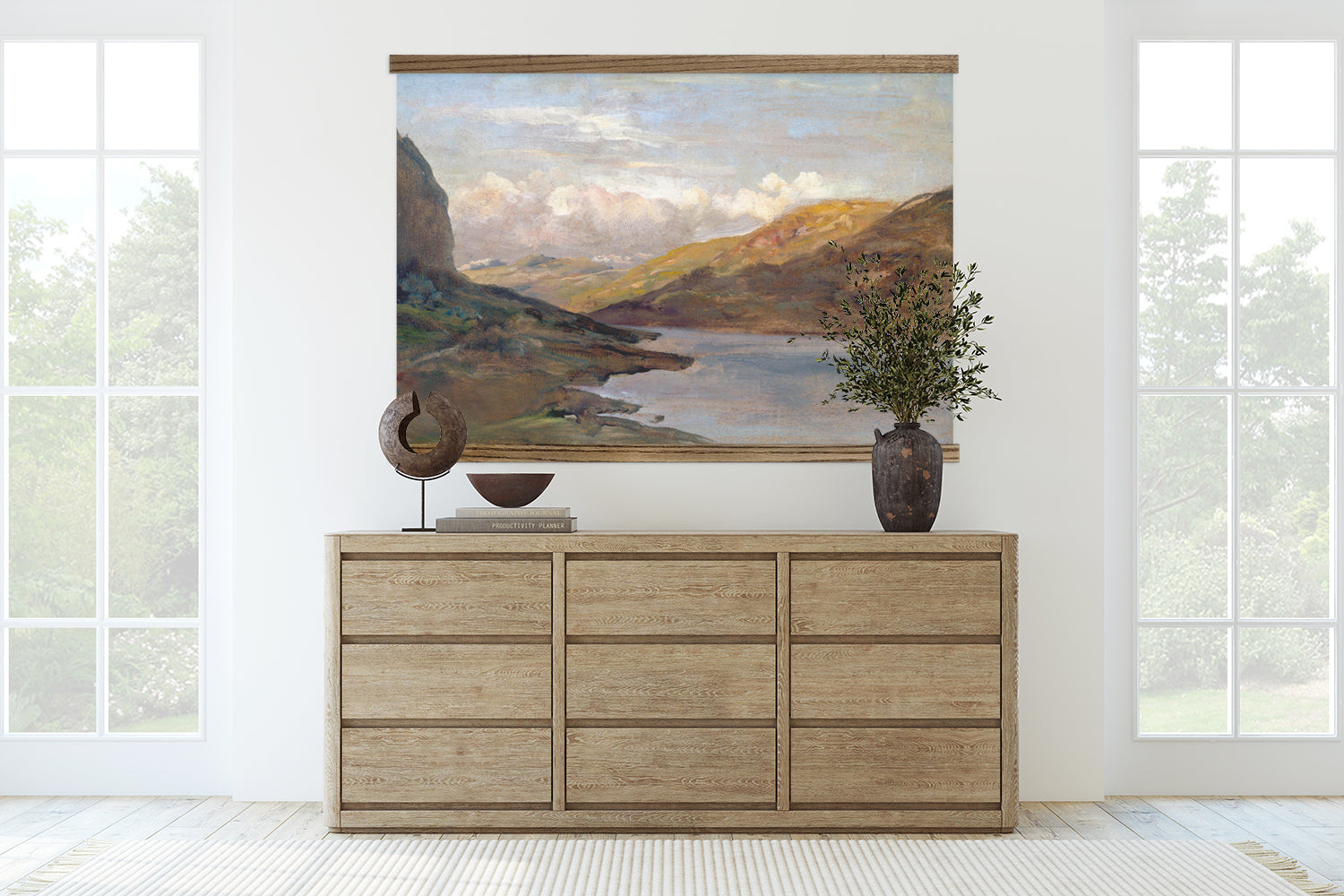 Living Room Large Canvas Art - Mountain Lake