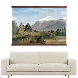 Bedroom Large Canvas Wall Art - Mountain scape Painting