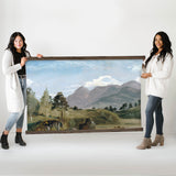 Bedroom Large Canvas Wall Art - Mountain scape Painting
