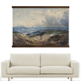 Large Wall Art- Mountains with Thunderstorms- Framed Canvas Large Wall Art