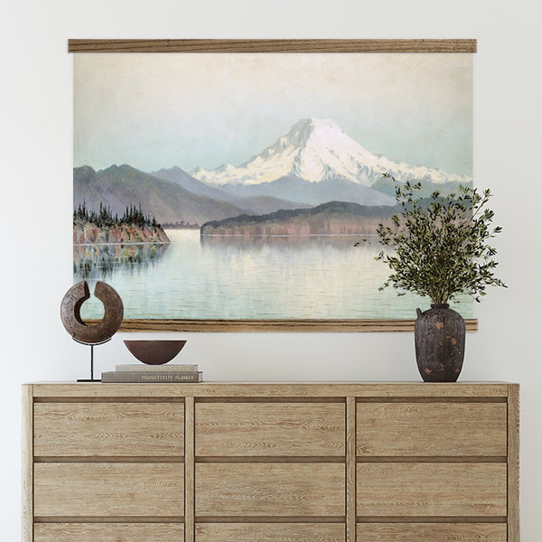 Living Room Large Canvas Wall Art - Mt Rainer Painting