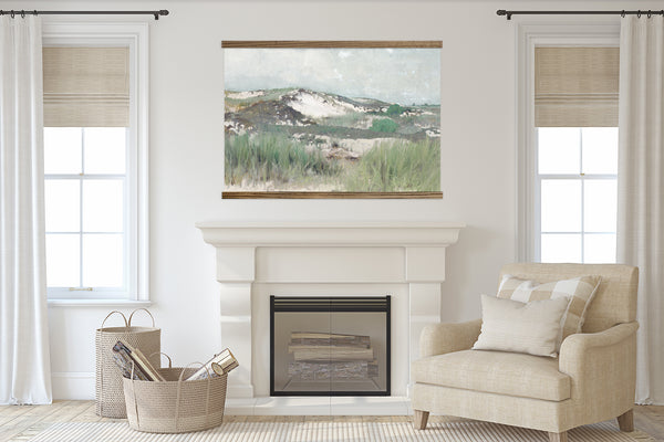 Oversized Wall Decor- Nantucket- Green and Blue Landscape Painting Art