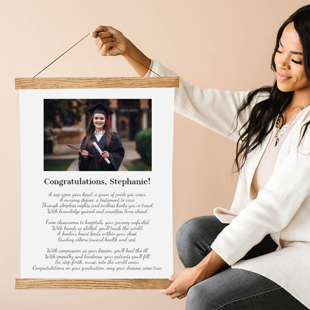 Nurse Graduation Gift - Poem and Photo Canvas