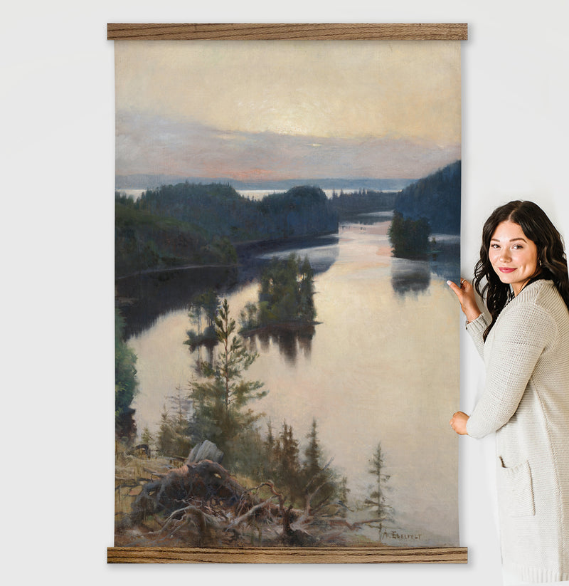 Large Wall Art- Pacific Northwest Painting by Albert Edelfelt- Framed Canvas Large Wall Art