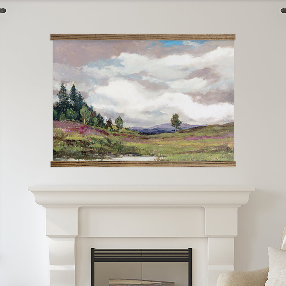 Living Room Large Canvas Wall Art - Pastel Fields