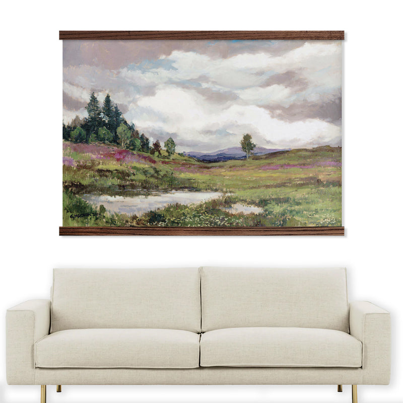 Living Room Large Canvas Wall Art - Pastel Fields