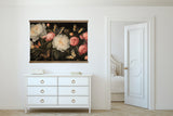 Bedroom Large Canvas Wall Art - Peonies Butterfly