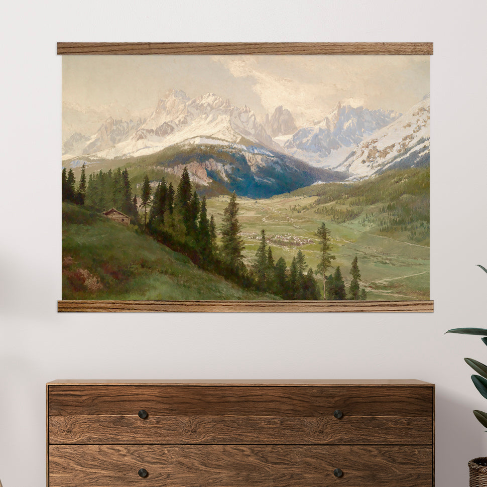 Extra Large Wall Art- Pine Slope Mountain Painting- Large Wall Art ...