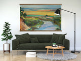 Living Room Large Canvas Wall Art - River Abstract Painting