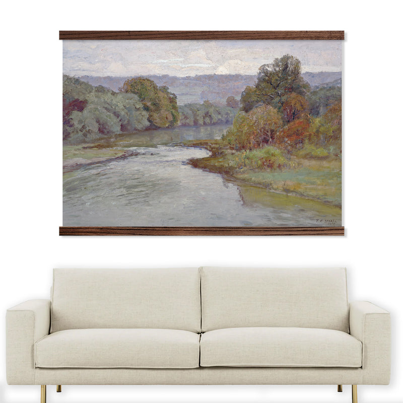 Home Office Large Canvas Wall Art - River View Painting