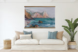 Front Entry Large Canvas Wall Art - Sailboat in the Sea Painting