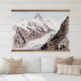 Extra Large Wall Art-Sargent Watercolor Mountain- Framed Canvas Large Wall Art