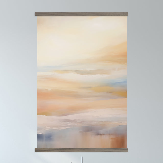 Coastal Wall Art -Serenity Abstract Painting - Wood Framed Canvas Art