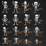 $29.95 Flash Deal - Skeleton Family 18x24" Canvas with Wood Hanger Frame