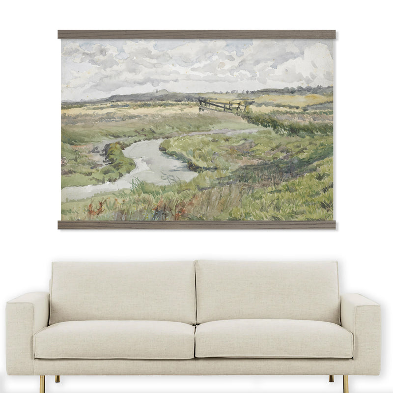 Large Wall Accents - Stream in the Midwest - Framed Nature Art - Farmhouse Decor