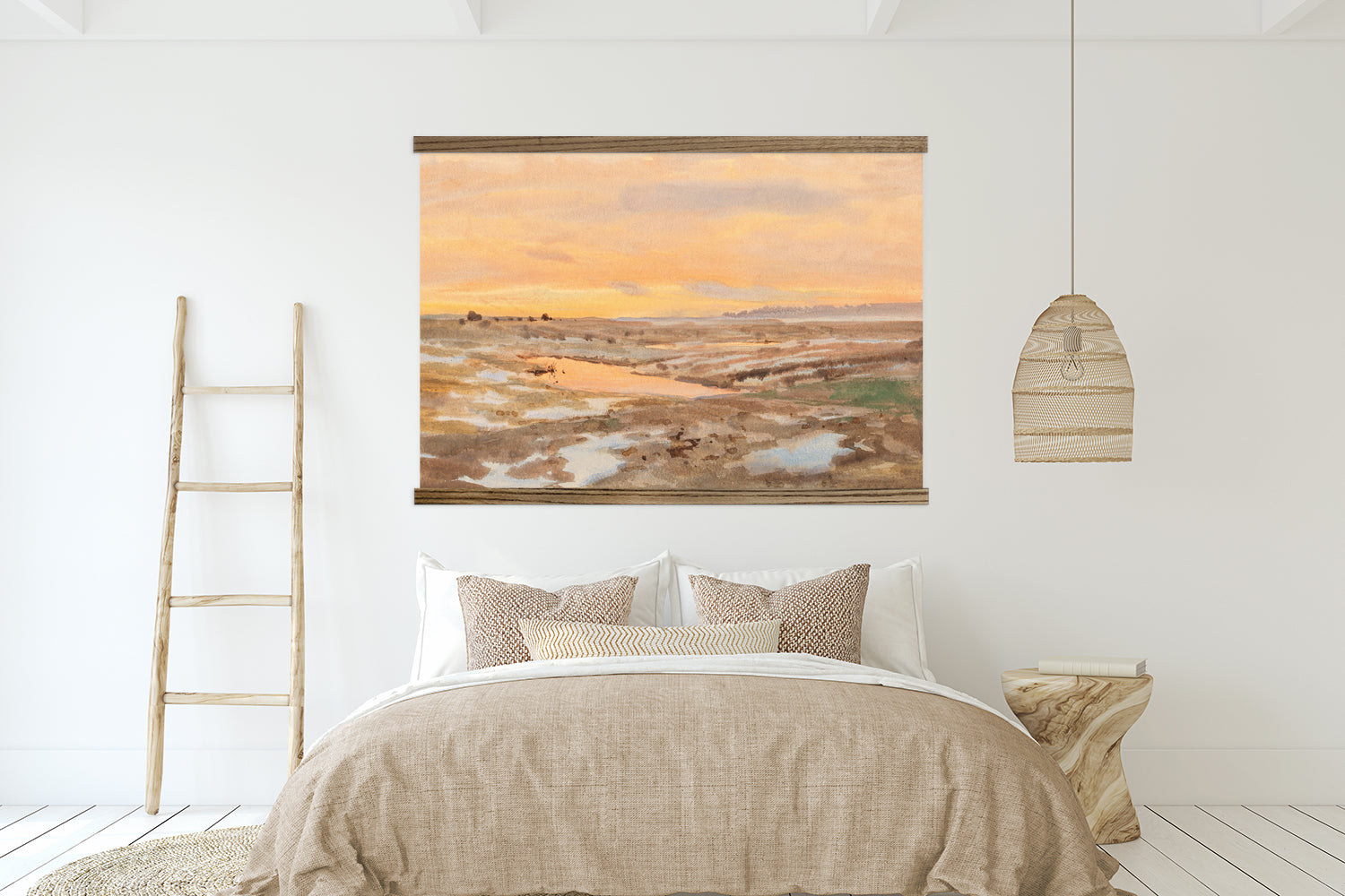 Extra Large Canvas Art - Large Nature Wall Hanging - Sunset Gulf Canvas Art - Wood Framed