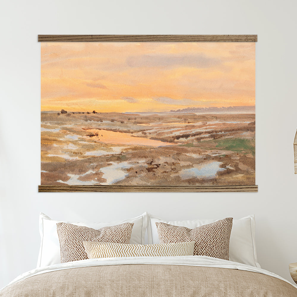 Extra Large Canvas Art - Large Nature Wall Hanging - Sunset Gulf Canvas Art - Wood Framed