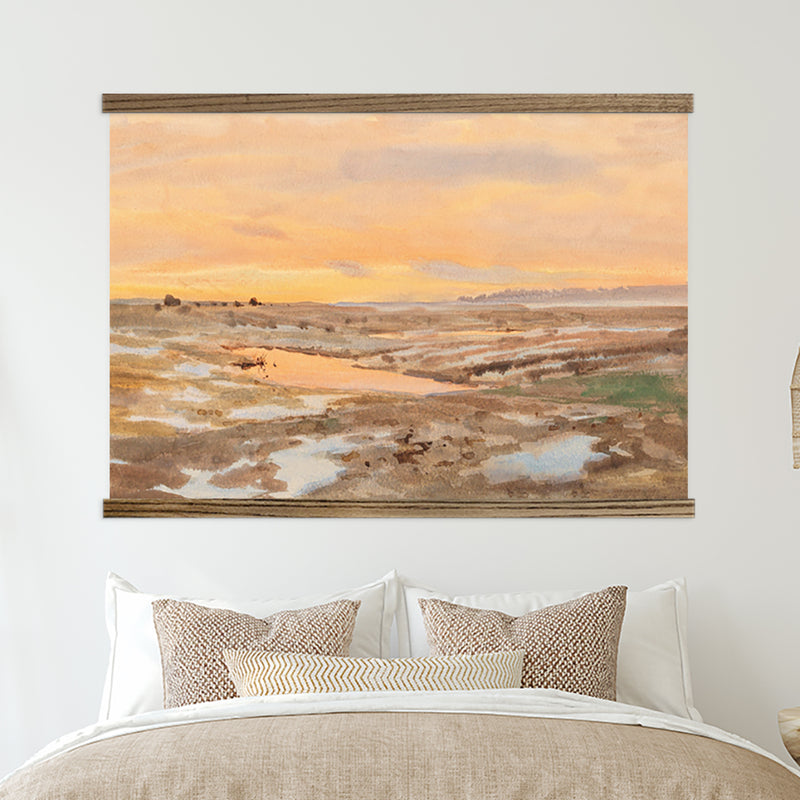 Extra Large Canvas Art - Large Nature Wall Hanging - Sunset Gulf Canvas Art - Wood Framed