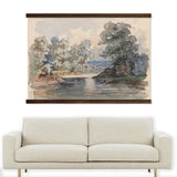 Extra Large Wall Art-Trees by The River- Framed Canvas Large Wall Art