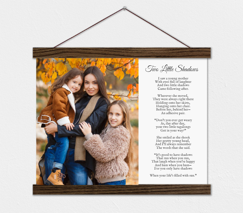 Two Little Shadows Poem - Custom Mom Poem with Photo