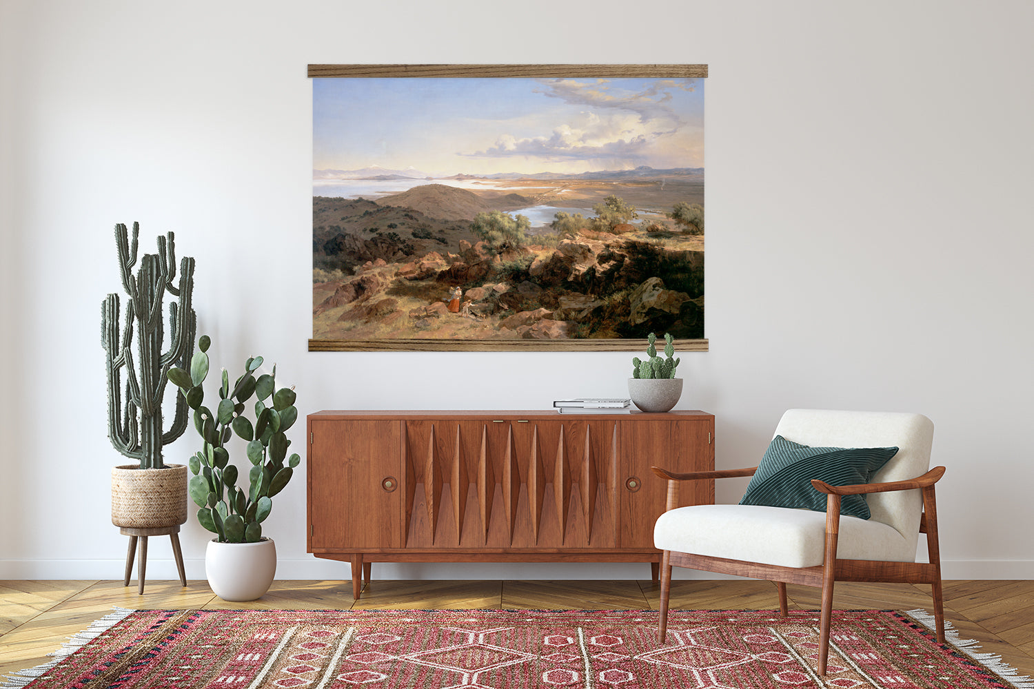 Home Office Large Canvas Wall Art - Valley of Mexico