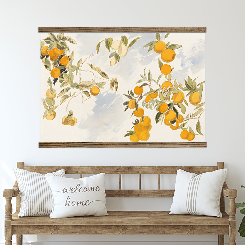 Huge Wall Art for Dining Room- Vintage Clementine- Kitchen Wall Art