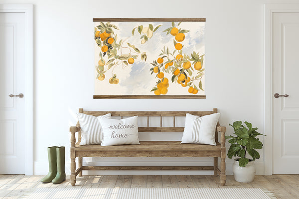 Huge Wall Art for Dining Room- Vintage Clementine- Kitchen Wall Art