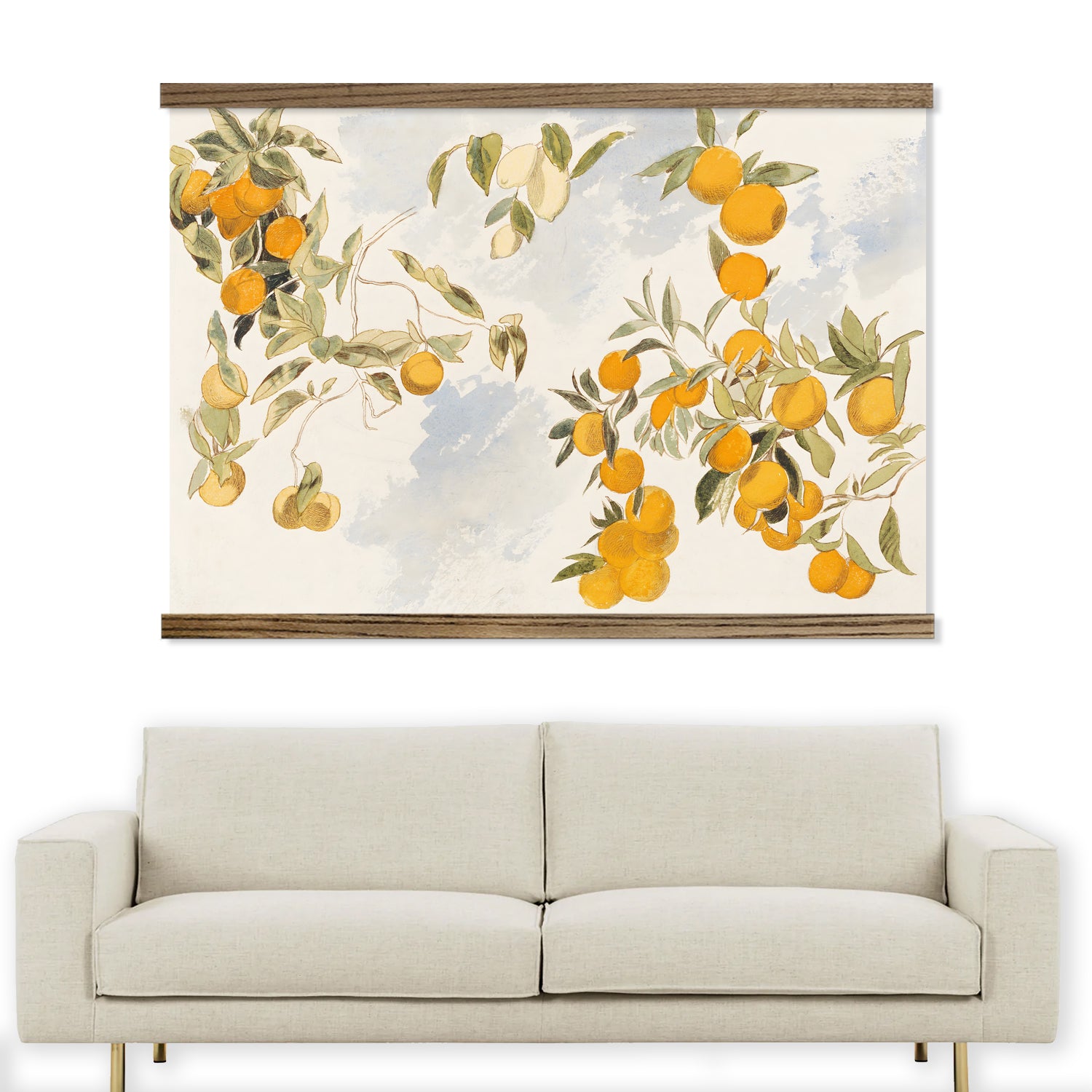 Huge Wall Art for Dining Room- Vintage Clementine- Kitchen Wall Art