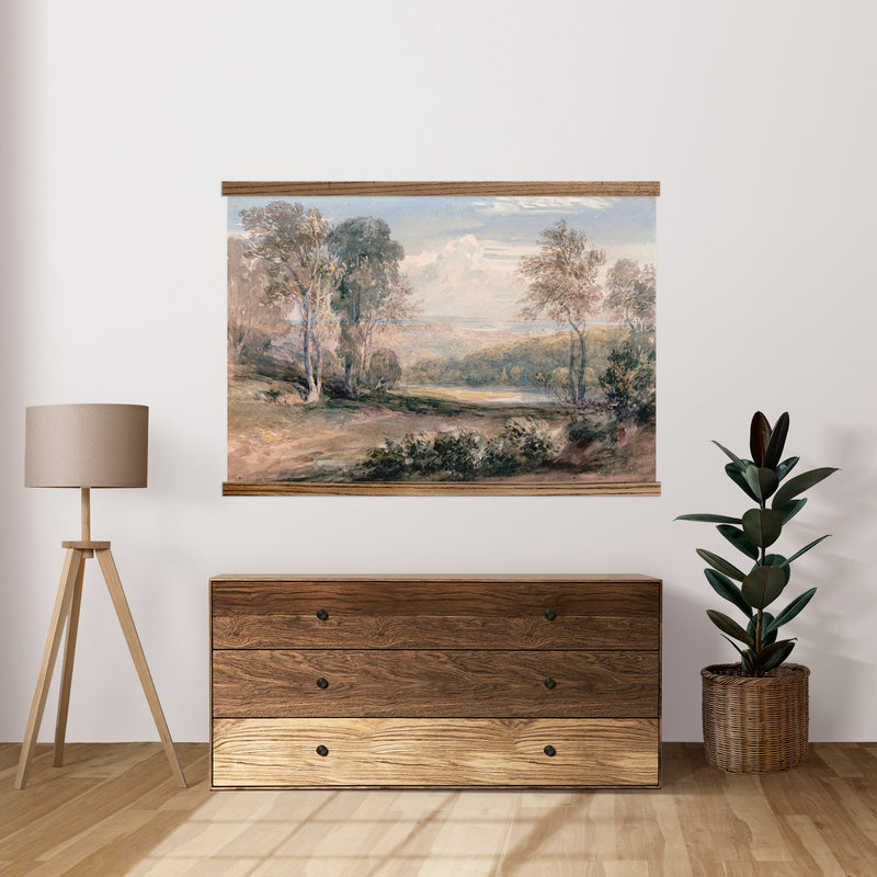 Nature Canvas Wall Hanging - Extra Large Wall Decor - Vintage Outland Wall Art - Wood Framed Canvas Art
