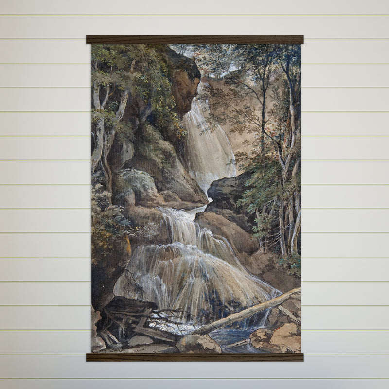 Hallway Large Canvas Wall Art - Vintage Waterfall