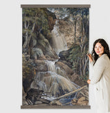 Hallway Large Canvas Wall Art - Vintage Waterfall