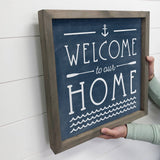 Welcome to Our Home Anchor - Cute Home Word Sign & Frame