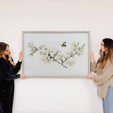 Blossoms & Bees - Canvas Art with Wood Frame - Nature Art