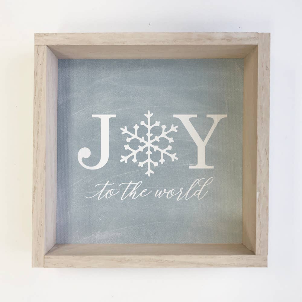 Christmas Sign- JOY to the World Snow Flake Christmas Sign