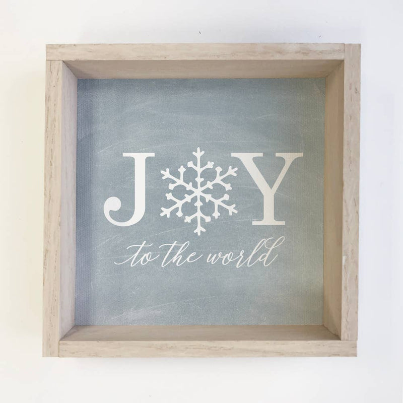 Christmas Sign- JOY to the World Snow Flake Christmas Sign