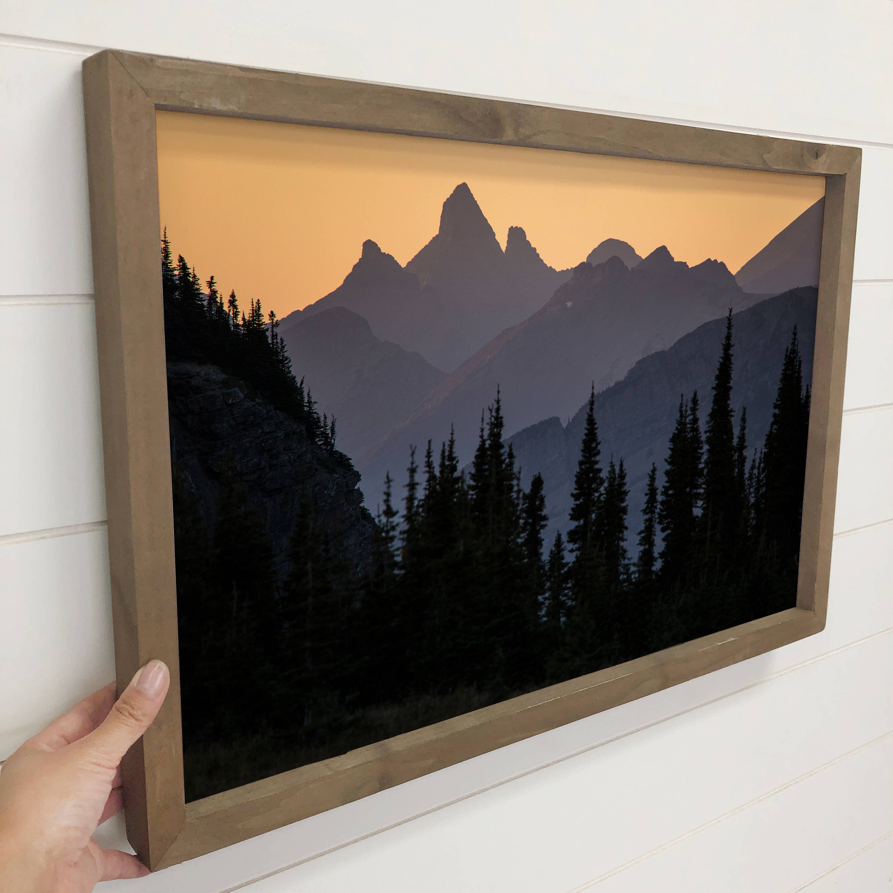 Stoney Indian Peaks Montana - Cabin Wall Art - Framed Nature