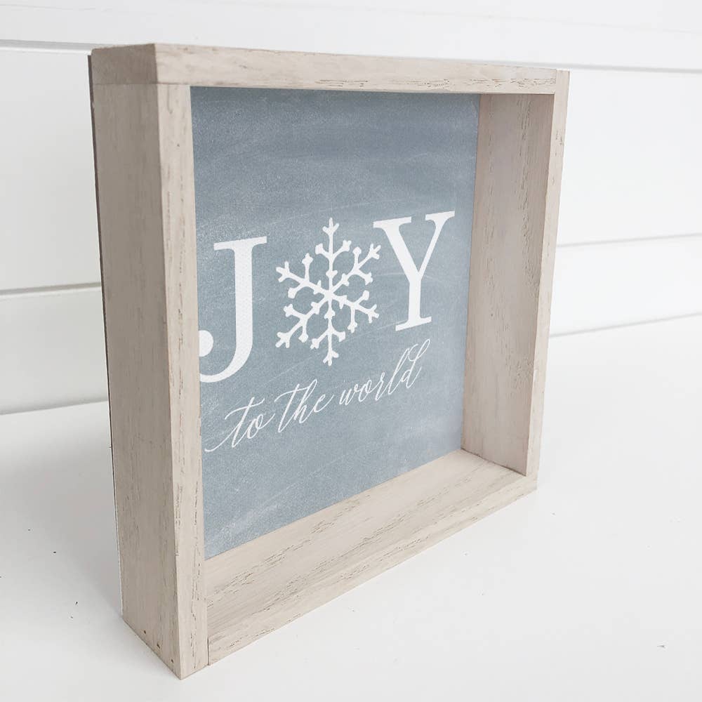 Christmas Sign- JOY to the World Snow Flake Christmas Sign