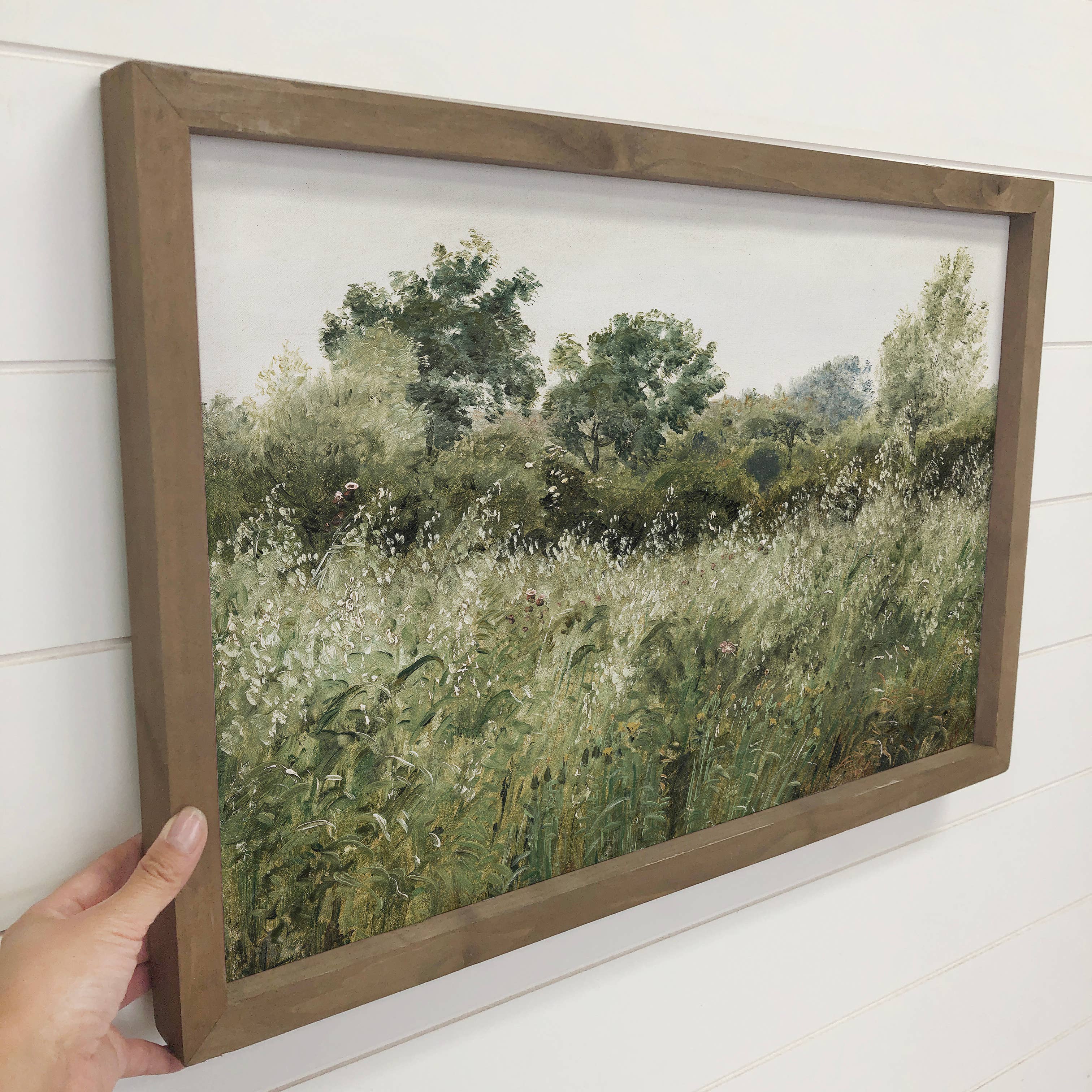 Field of Oats - Landscape Canvas Art - Wood Framed wall Art