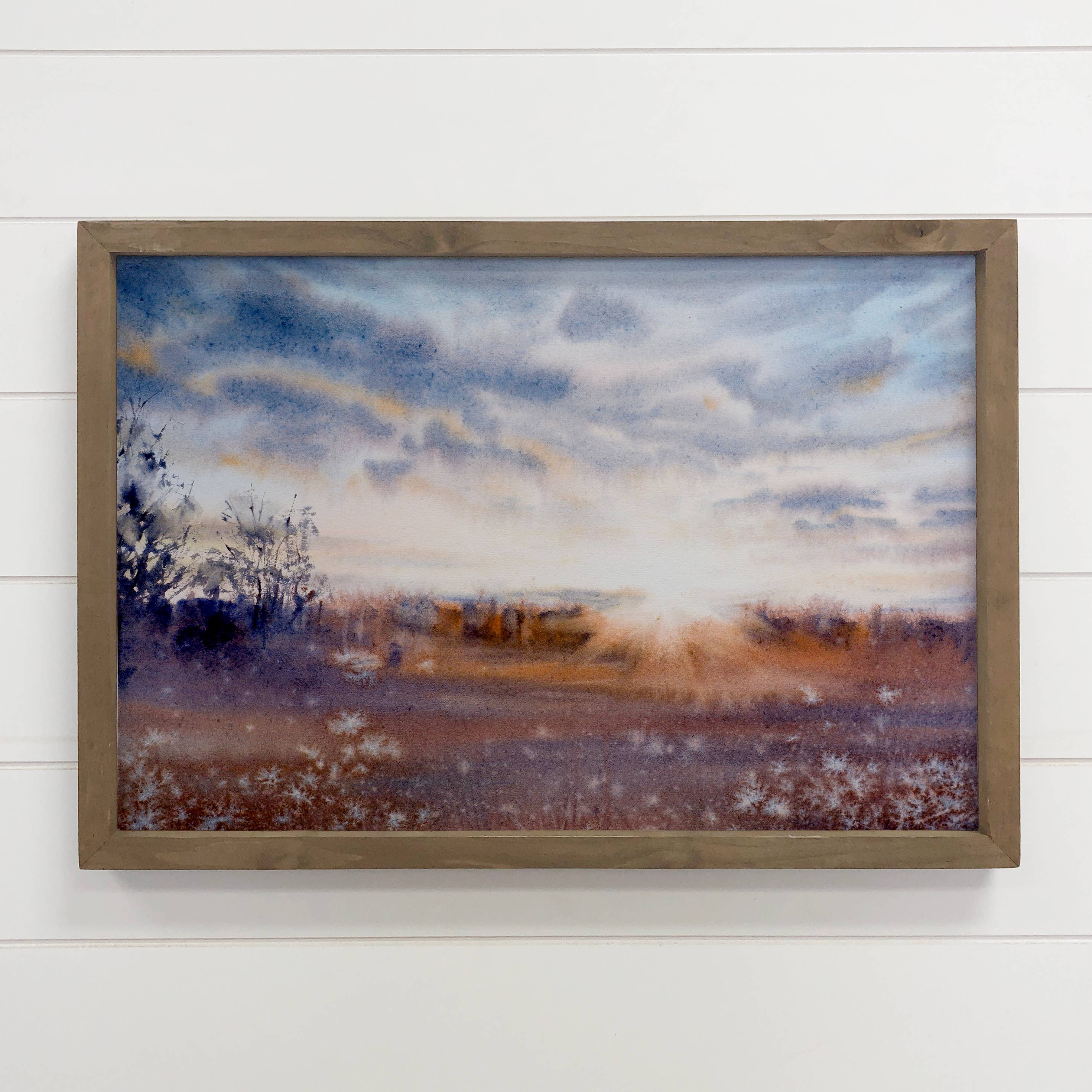 Abstract Sunlit Field - Nature Canvas Art - Wood Framed Art