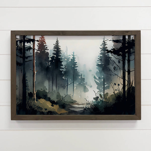 Forest Shadow Painting - Forest Landscape Canvas Art