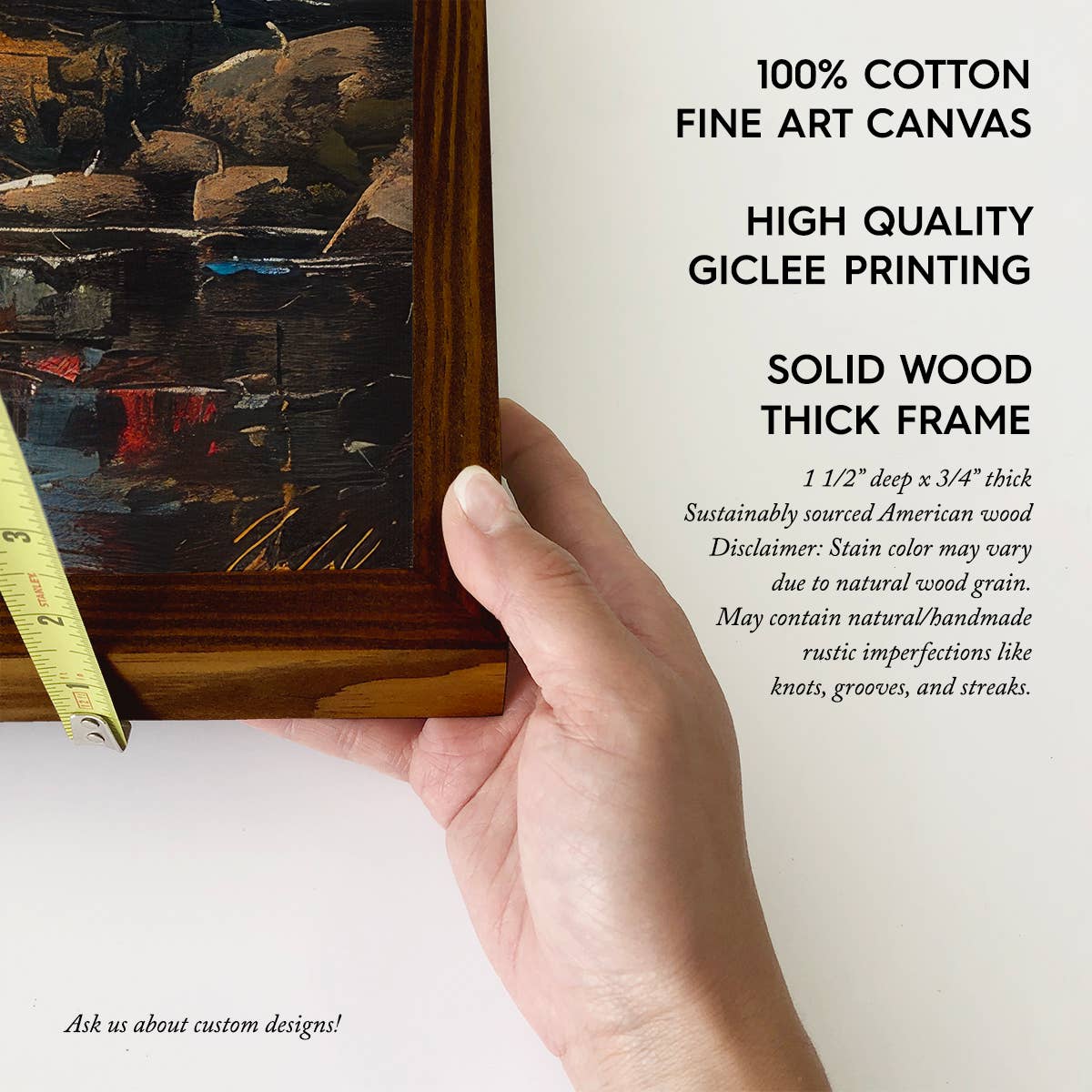 Autumn River Scene - Fall River Canvas Art - Wood Framed Art